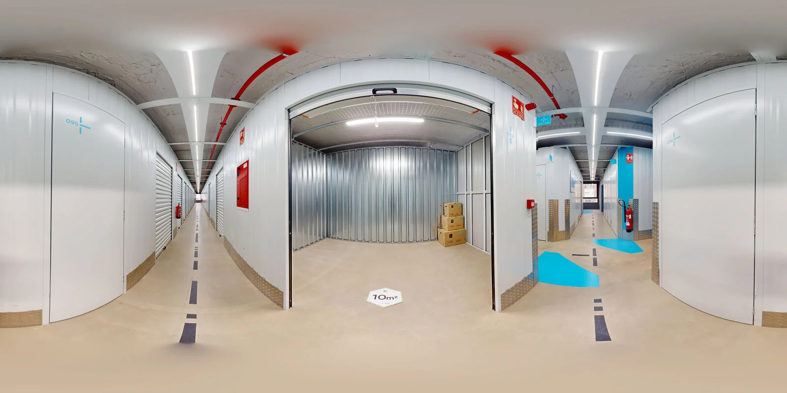 Fotografía panorámica de un trastero Storemore de 10 m²